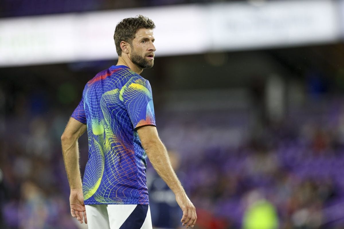 Oct 11, 2025; Orlando, Florida, USA; Vancouver Whitecaps forward Thomas Muller (13) warms up before a match against Orlando City at Inter&Co Stadium. Mandatory Credit: Nathan Ray Seebeck-Imagn Images