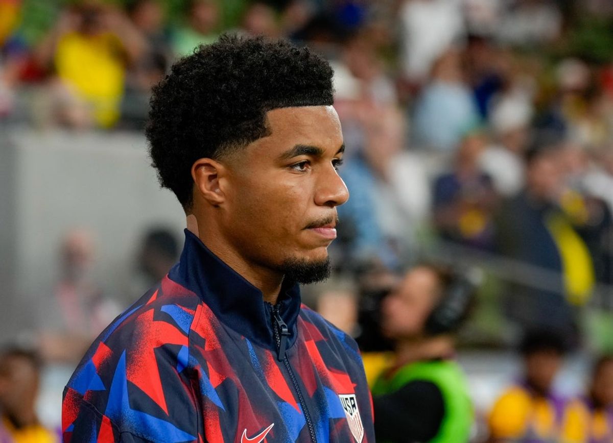 Oct 10, 2025; Austin, Texas, USA; United States midfielder Malik Tillman (17) during player introductions at Q2 Stadium. Mandatory Credit: Scott Coleman-Imagn Images