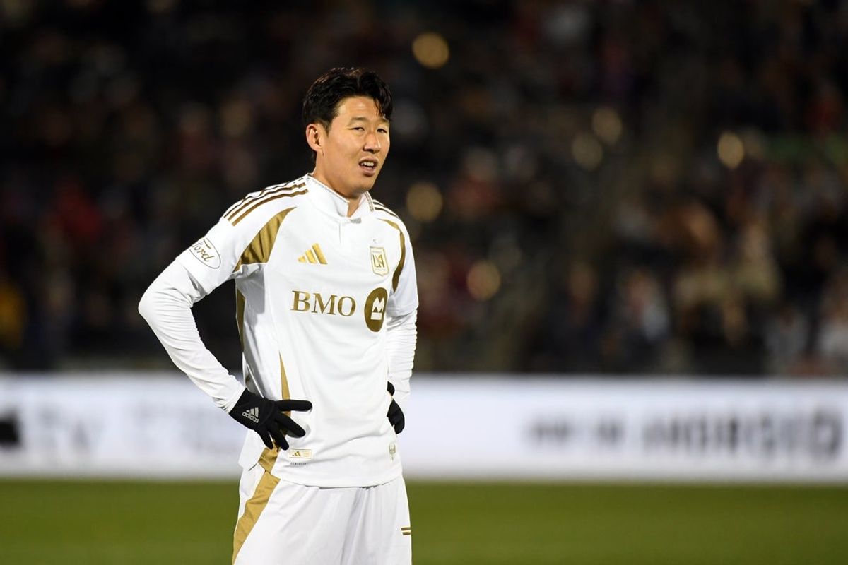 Oct 18, 2025; Commerce City, Colorado, USA; Los Angeles FC forward Son Heung-Min (7) during the second half against Colorado Rapids at Dick's Sporting Goods Park. Mandatory Credit: Christopher Hanewinckel-Imagn Images