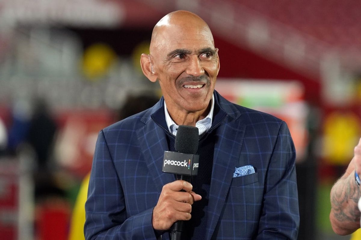 Oct 19, 2025; Santa Clara, California, USA; NBC Sports commentator Tony Dungy after the game between the San Francisco 49ers and the Atlanta Falcons at Levi's Stadium. Mandatory Credit: Darren Yamashita-Imagn Images