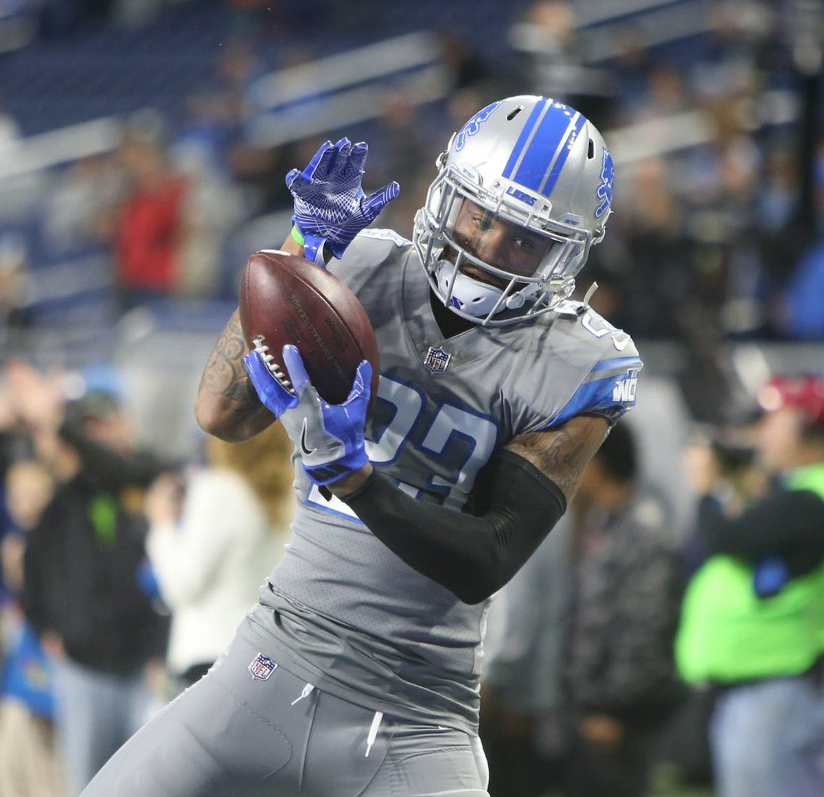 Darius Slay: Cornerback | Years with Detroit: 2013–2019. He was a three-time Pro Bowler while with the Lions (2017–2019) and earned First-Team All-Pro honors in 2017 when he tied for the NFL lead with 8 interceptions and defended 26 passes. Known for his quickness, ball-hawking instincts and leadership in Detroit’s secondary, Slay became one of the most impactful defensive backs of his era for the franchise.