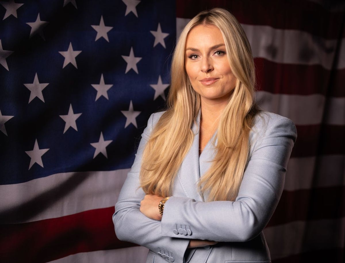 Oct 28, 2025; New York, NY, UNITED STATES; Lindsey Vonn poses for a photo during the U.S. Olympic Team Media Summit in preparation for the 2026 Milan Olympic Winter Games at Javits Center. Mandatory Credit: Robert Deutsch-Imagn Images