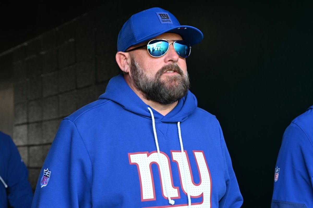 Oct 26, 2025; Philadelphia, Pennsylvania, USA; New York Giants head coach Brian Daboll in the tunnel against the Philadelphia Eagles at Lincoln Financial Field. Mandatory Credit: Eric Hartline-Imagn Images