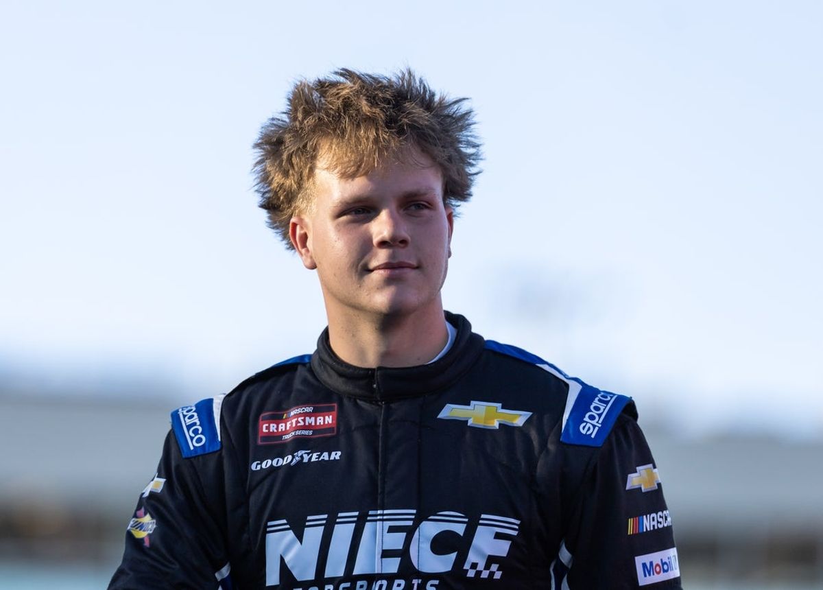 Oct 31, 2025; Avondale, Arizona, USA; NASCAR Truck Series driver Tyler Reif (41) during the NASCAR Truck Series Championship race at Phoenix Raceway. Mandatory Credit: Mark J. Rebilas-Imagn Images