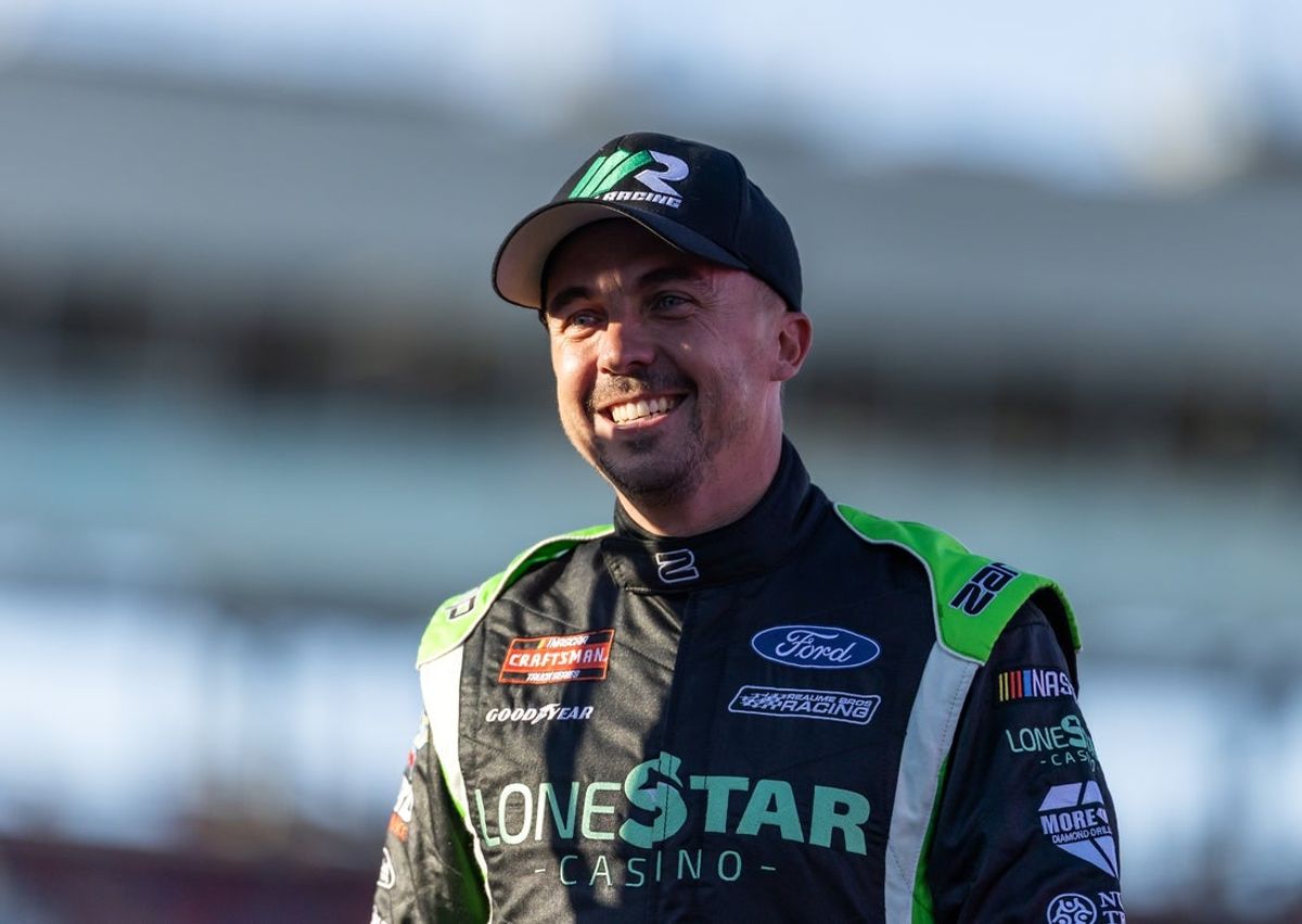 Oct 31, 2025; Avondale, Arizona, USA; NASCAR Truck Series driver Frankie Muniz (33) during the NASCAR Truck Series Championship race at Phoenix Raceway. Mandatory Credit: Mark J. Rebilas-Imagn Images