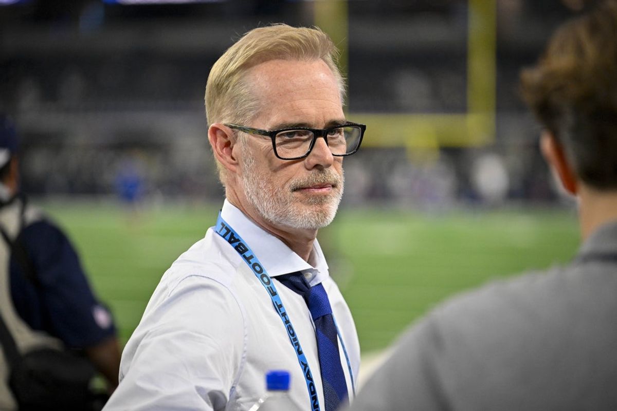 Nov 3, 2025; Arlington, Texas, USA; Monday Night Football commentator Joe Buck before the game between the Dallas Cowboys and the Arizona Cardinals at AT&T Stadium. Mandatory Credit: Jerome Miron-Imagn Images
