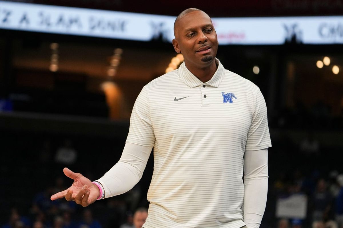 Memphis' Head Coach Penny Hardaway during the season opener for the Memphis Tigers versus San Francisco in FedExForum, Memphis, Tenn., on Saturday, Nov. 8, 2025.