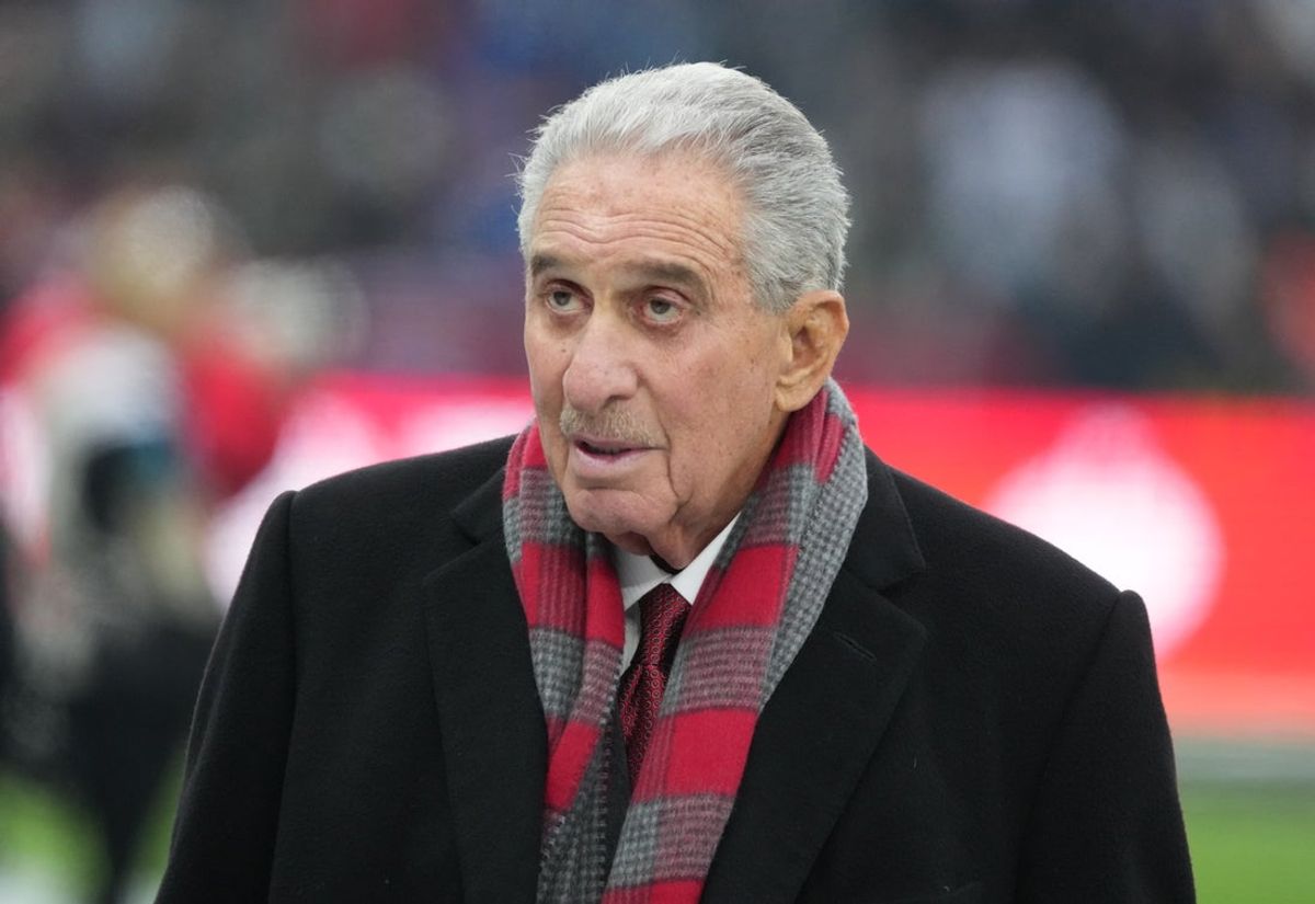 Nov 9, 2025; Berlin, Germany; Atlanta Falcons owner Arthur Blank before playing against the Indianapolis Colts during the NFL Berlin Game at Olympic Stadium. Mandatory Credit: Kirby Lee-Imagn Images