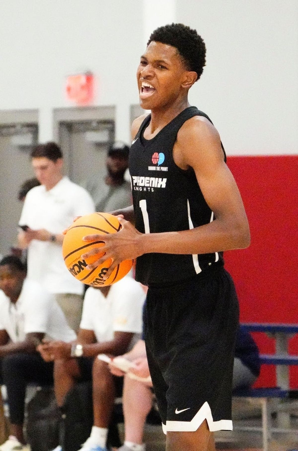 St. Mary's Cameron Williams (1) during the Section 7 high school basketball tournament at Arizona Athletic Grounds on Jun 20, 2025, in Mesa.