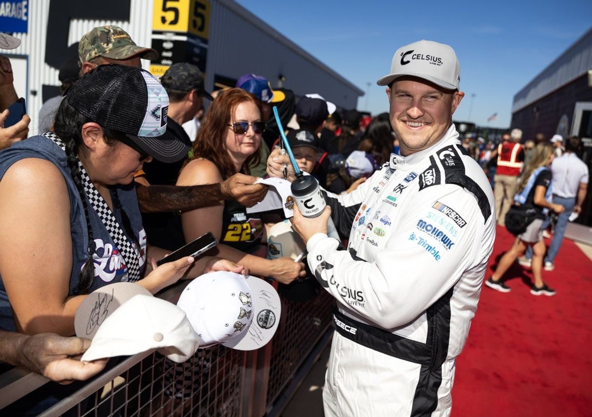 Nov 2, 2025; Avondale, Arizona, USA; NASCAR Cup Series driver Ryan Preece (60) during the NASCAR Championship race at Phoenix Raceway. Mandatory Credit: Mark J. Rebilas-Imagn Images