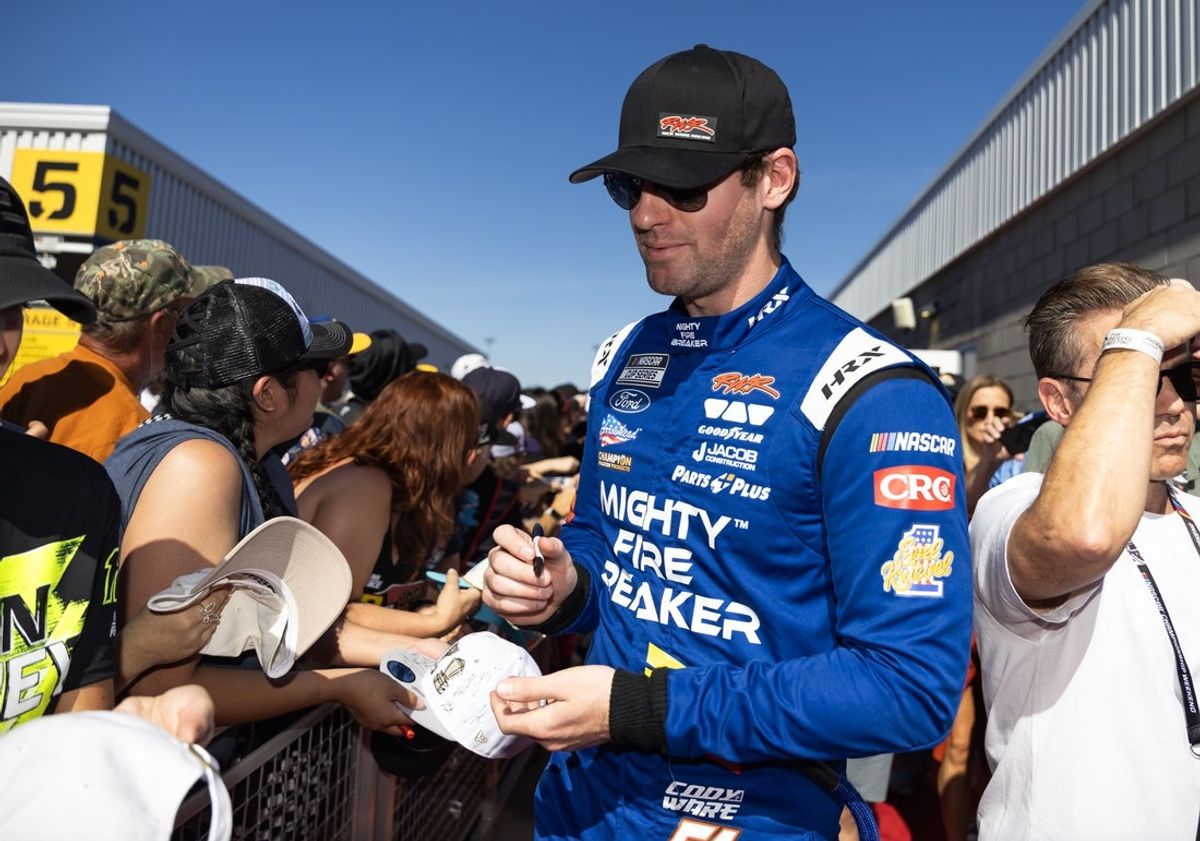 Nov 2, 2025; Avondale, Arizona, USA; NASCAR Cup Series driver Cody Ware (51) during the NASCAR Championship race at Phoenix Raceway. Mandatory Credit: Mark J. Rebilas-Imagn Images