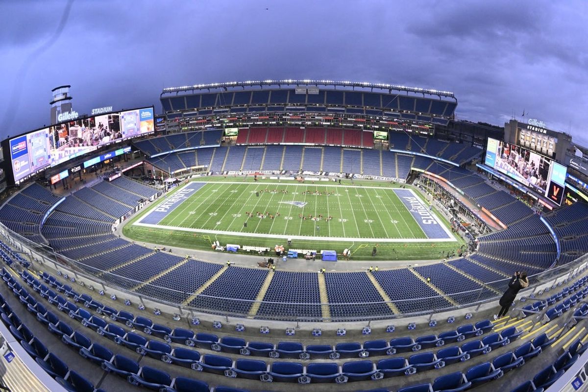 Nov 13, 2025; Foxborough, Massachusetts, USA; A general view of the stadium before the game between New York Jets and New England Patriots at Gillette Stadium. Mandatory Credit: Eric Canha-Imagn Images