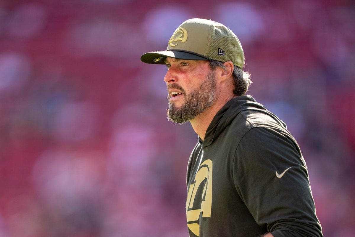 November 9, 2025; Santa Clara, California, USA; Los Angeles Rams special teams coordinator Chase Blackburn before the game against the San Francisco 49ers at Levi's Stadium. Mandatory Credit: Kyle Terada-Imagn Images