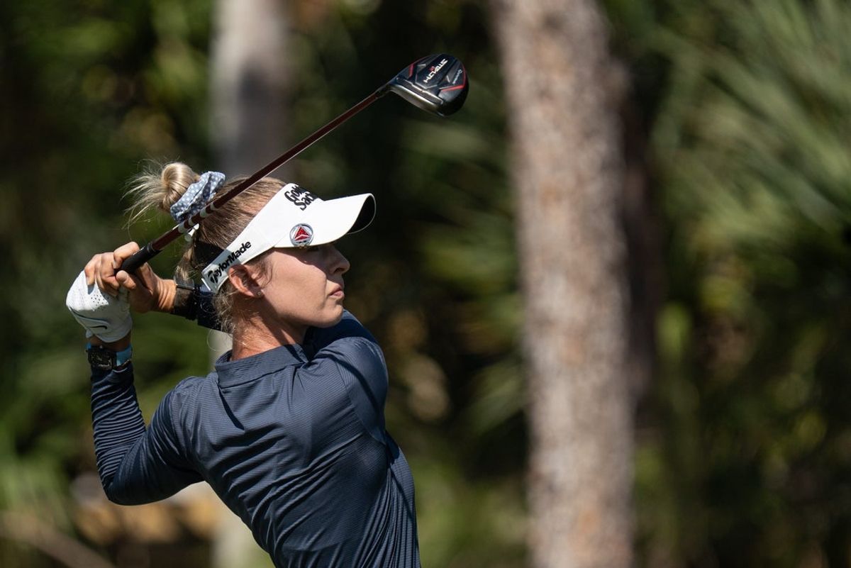 Nelly Korda at the CME Group Tour Championships in Naples, Fla. on Nov. 20, 2025.