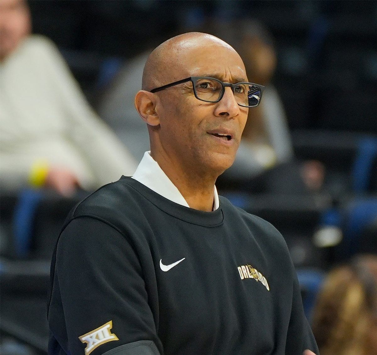 UCF head men's basketball coach Johnny Dawkins watches his players during a game against Pittsburgh, Thursday, Nov. 20, 2025 at the Ocean Center.