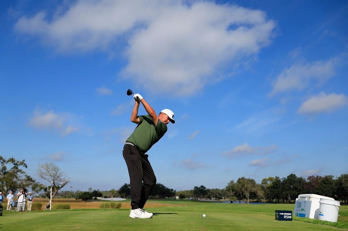 Sami Valimaki tees off on hole 2 during the third day of the RSM Classic PGA golf tournament on the Seaside Course at Sea Island Resort, Saturday, Nov. 22, 2025, in St. Simons Island, Ga. [Corey Perrine/Florida Times-Union]