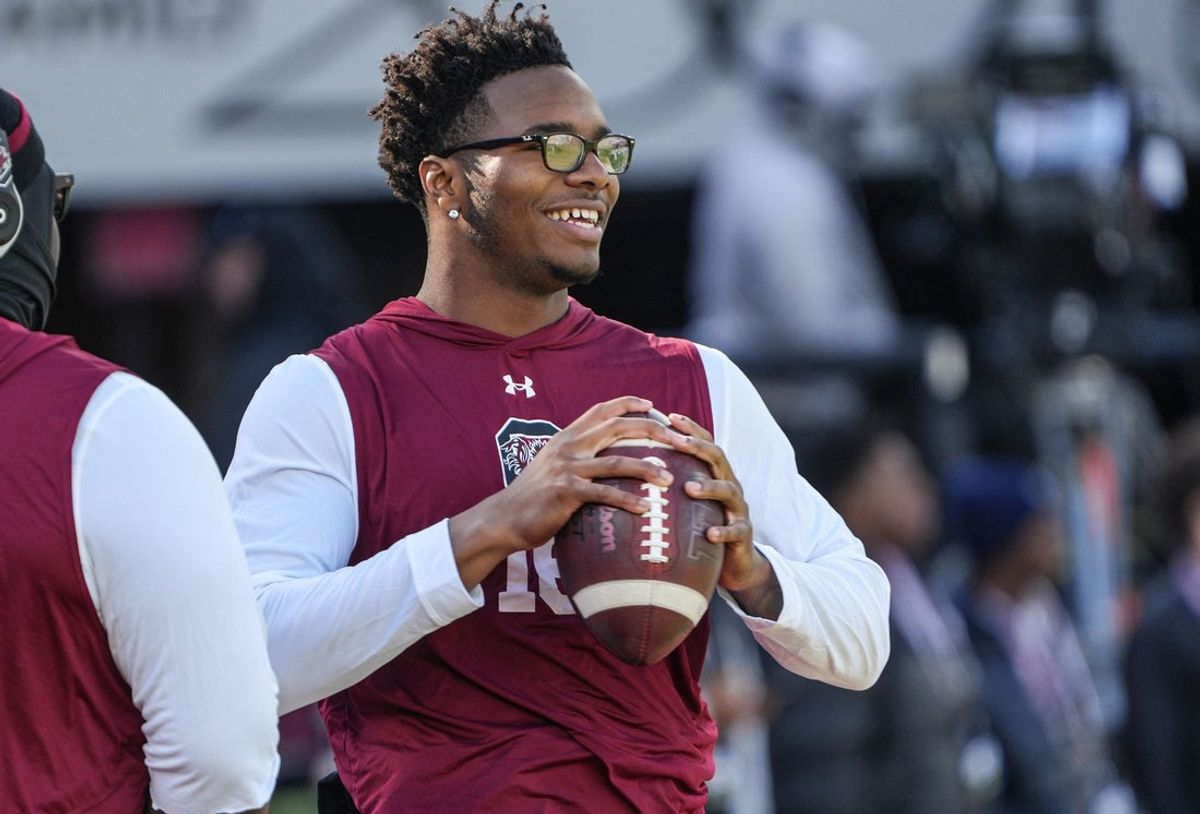 South Carolina quarterback LaNorris Sellers before the game Saturday, November 29, 2025.