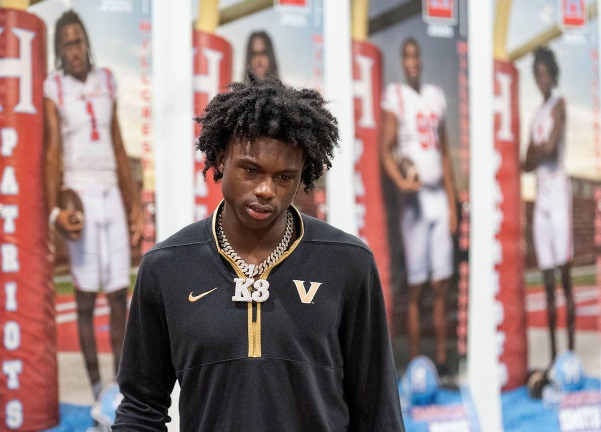 Dec. 3, 2025; Tuscaloosa, Alabama, USA; Hillcrest High’s Kayden Smith signed to play at Vanderbilt University on signing dayt in Tuscaloosa.