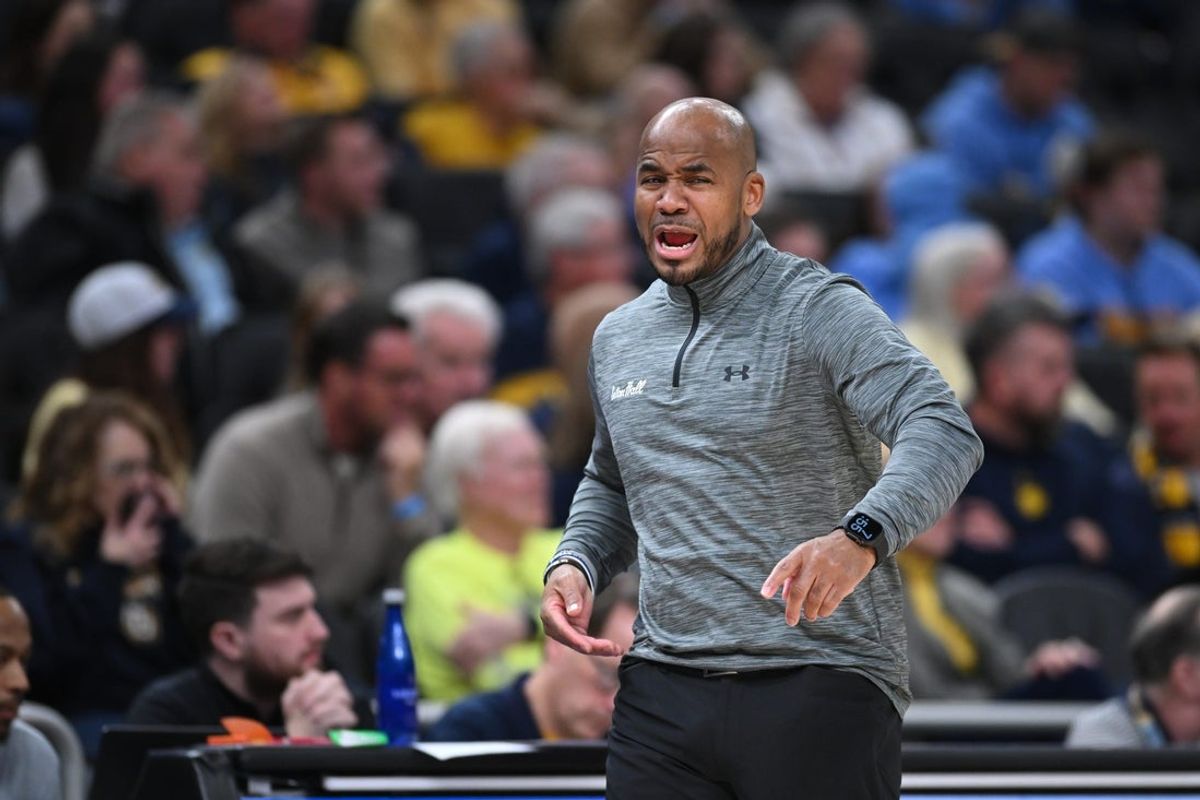 Seton Hall coach Shaheen Holloway gets angry in a game against Marquette on Tuesday, December 30, 2025, at Fiserv Forum in Milwaukee, Wisconsin.