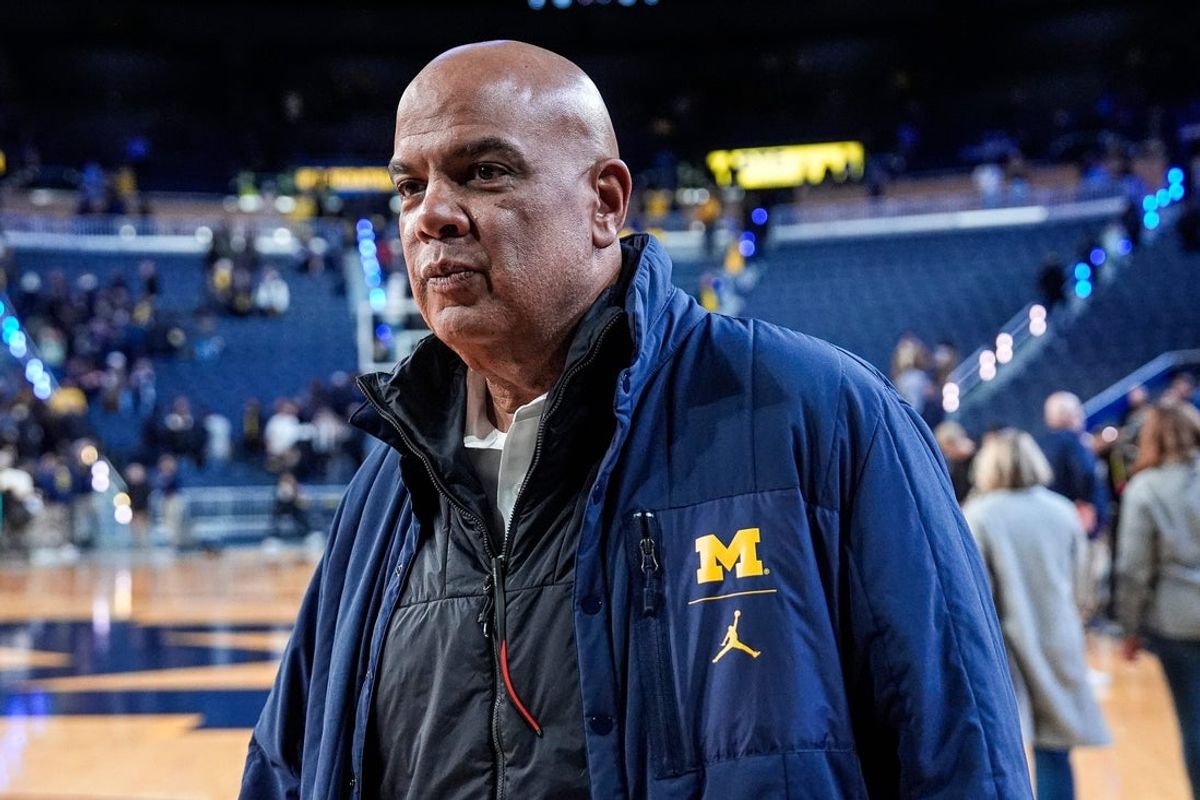 Michigan athletic director Warde Manuel walks on the court after 96-66 win over USC at Crisler Center in Ann Arbor on Friday, Jan. 2, 2026.