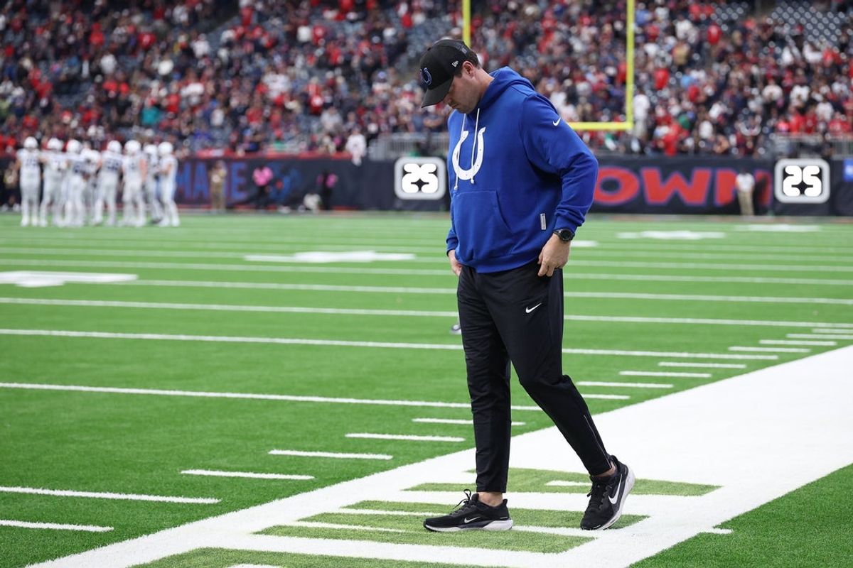 Jan 4, 2026; Houston, Texas, USA;  Indianapolis Colts quarterback Philip Rivers (17) stands on the sidelines during the second half against the Houston Texans at NRG Stadium. Mandatory Credit: Troy Taormina-Imagn Images