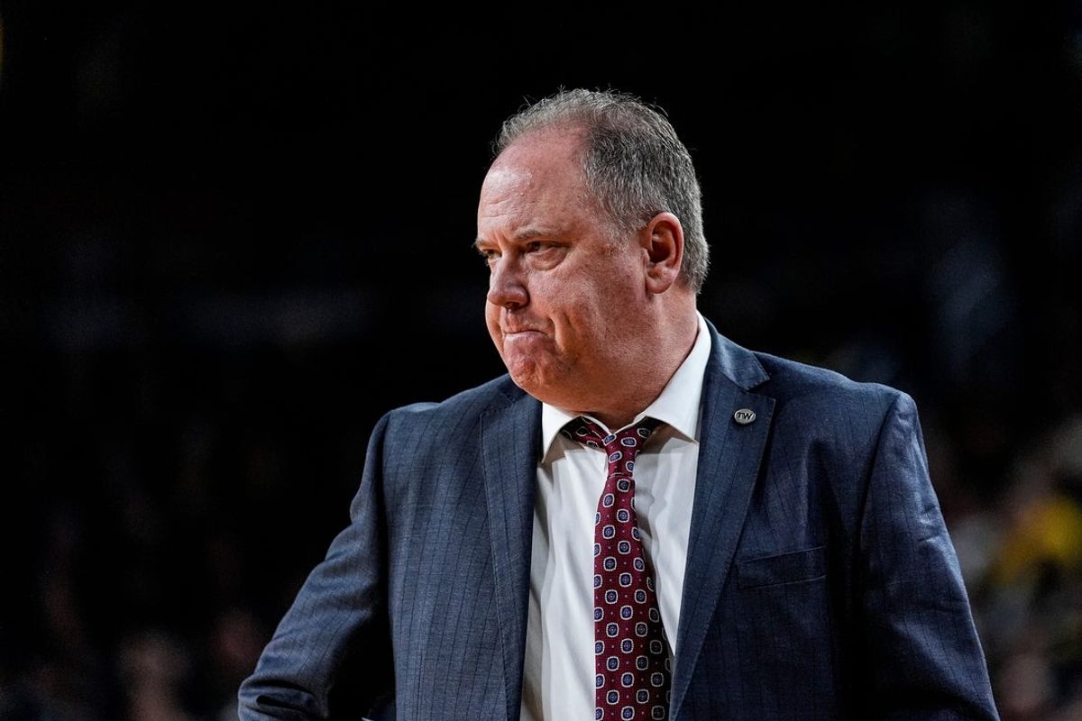 Wisconsin head coach Greg Gard watches a play against Michiganduring the first half at Crisler Center in Ann Arbor on Saturday, Jan. 10, 2026.