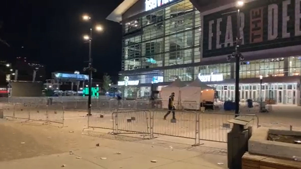 The scene hours after a shooting incident near Firserv Forum.