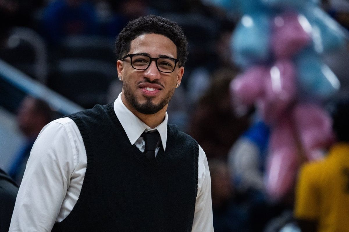 Jan 16, 2026; Indianapolis, Indiana, USA; Indiana Pacers guard Tyrese Haliburton (0) in the first half against the New Orleans Pelicans at Gainbridge Fieldhouse. Mandatory Credit: Trevor Ruszkowski-Imagn Images