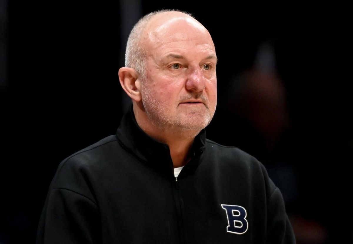 Jan 20, 2026; Indianapolis, Indiana, USA; Butler Bulldogs head coach Thad Matta is seen against the DePaul Blue Demons during the first half at Hinkle Fieldhouse. Mandatory Credit: Robert Goddin-Imagn Images