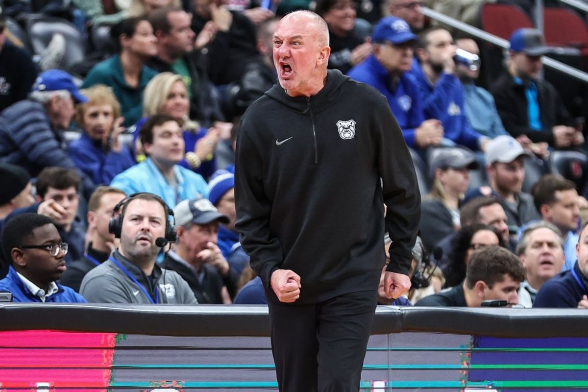Jan 17, 2026; Newark, New Jersey, USA;  Butler Bulldogs head coach Thad Matta at Prudential Center. Mandatory Credit: Wendell Cruz-Imagn Images