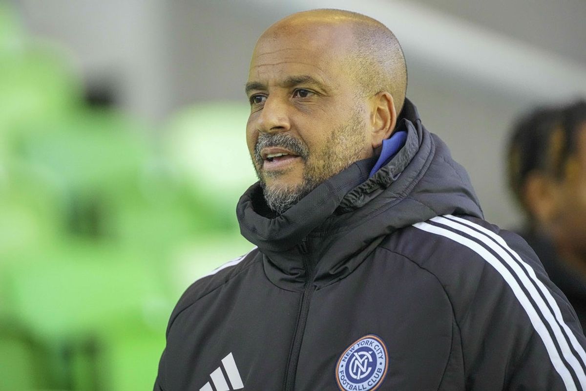 Feb 1, 2026; Austin, Texas, USA; New York City FC coach Pascal Jansen looks on after a win in a MLS preseason match between Austin FC at Q2 Stadium. Mandatory Credit: Daniel Jefferson-Imagn Images