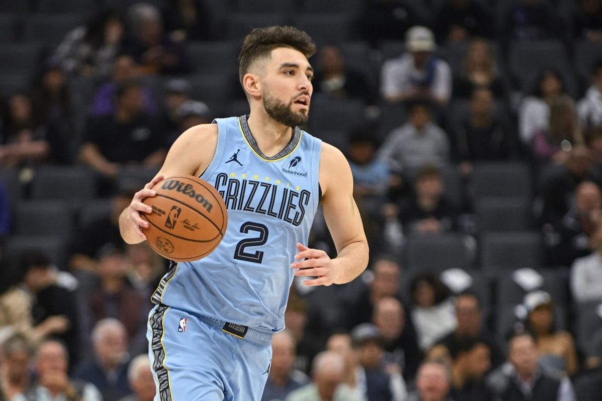 Feb 4, 2026; Sacramento, California, USA; Memphis Grizzlies guard/forward Ty Jerome (2) dribbles against the Sacramento Kings during the first quarter at Golden 1 Center. Mandatory Credit: Ed Szczepanski-Imagn Images
