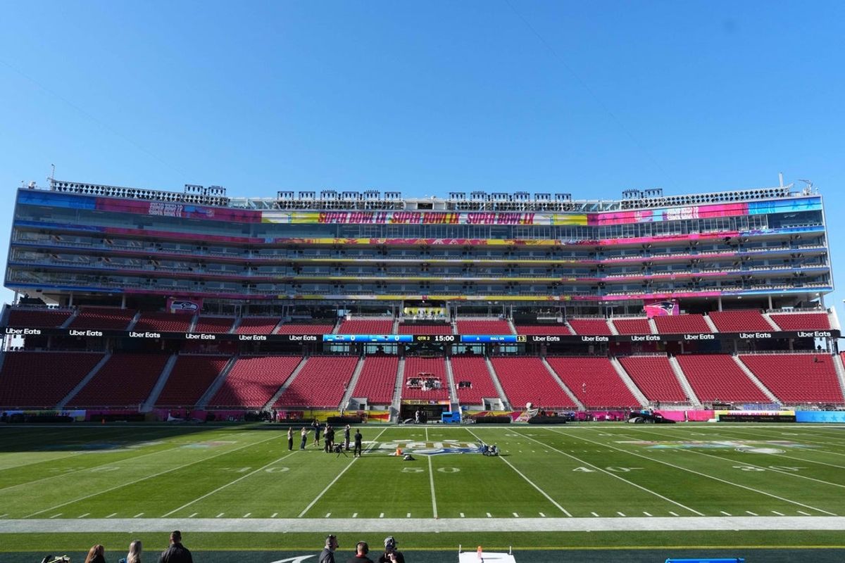 Feb 4, 2026; Santa Clara, CA, USA; A general overall view of Levi's Stadium, the site of Super Bowl LX between the Seattle Seahawks and the New England Patriots. Mandatory Credit: Kirby Lee-Imagn Images