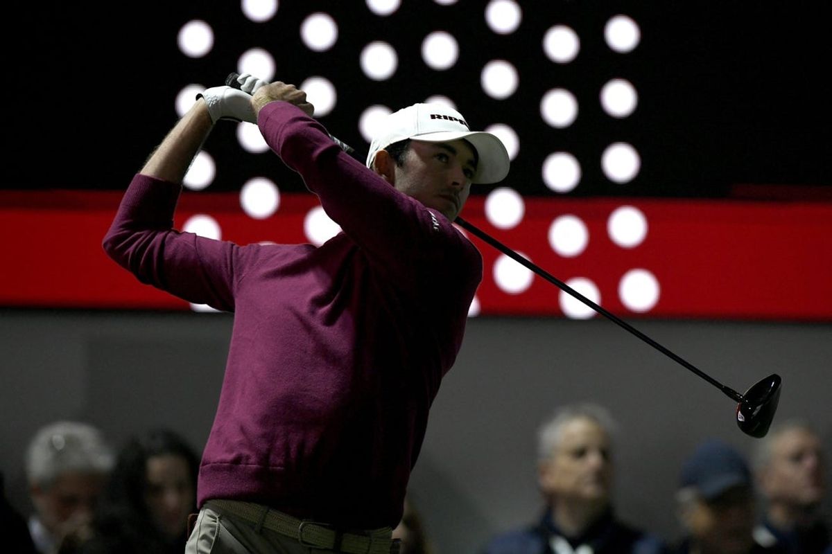 [US, Mexico & Canada customers only] Feb 5, 2026; Riyadh, SAUDI ARABIA; Elvis Smylie in action during the second round of play at LIV Golf Riyadh at the Riyadh Golf Club. Mandatory Credit: Reuters via Imagn Images