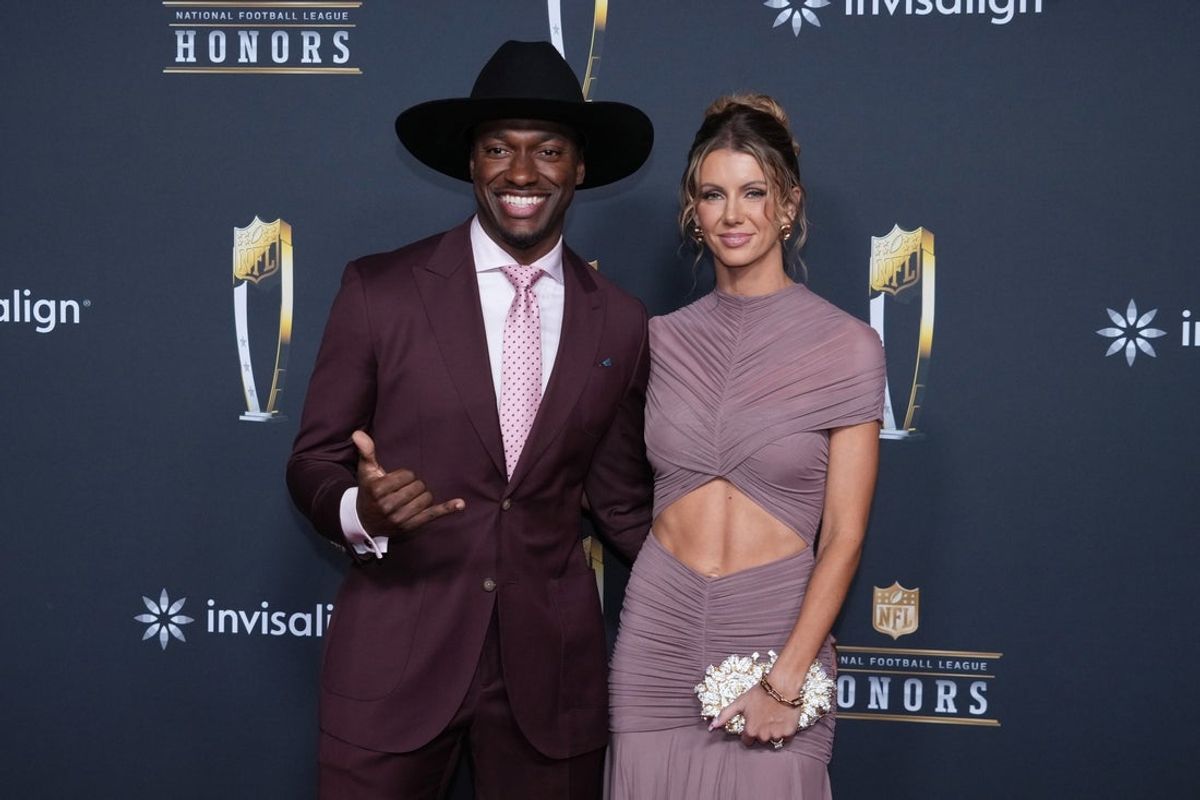 Feb 5, 2026; San Francisco, CA, USA; Robert Griffin III and his wife Grete Griffen on the NFL Honors Red Carpet before Super Bowl LX at Palace of Fine Arts. Mandatory Credit: Kirby Lee-Imagn Images