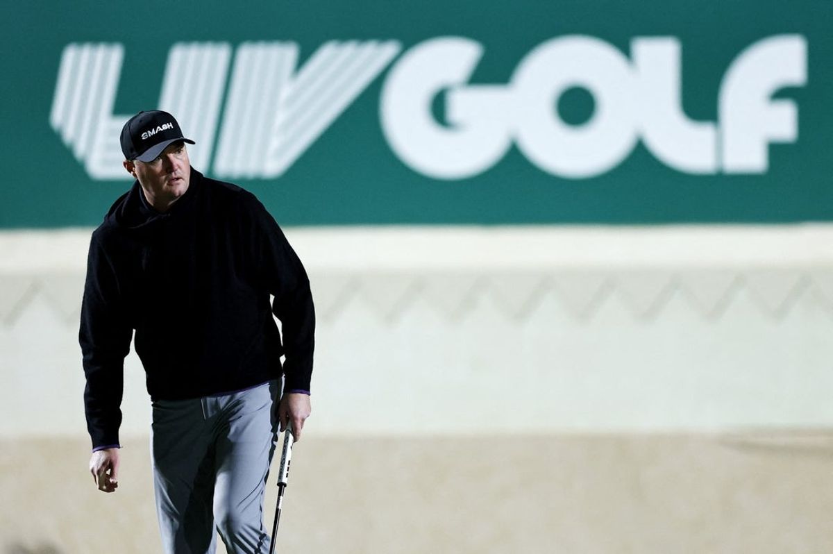 [US, Mexico & Canada customers only] Feb 6, 2026; Riyadh, SAUDI ARABIA;  Jason Kokrak in action during the third round of play at LIV Golf Riyadh at the Riyadh Golf Club. Mandatory Credit: Hamad I Mohammed/Reuters via Imagn Images