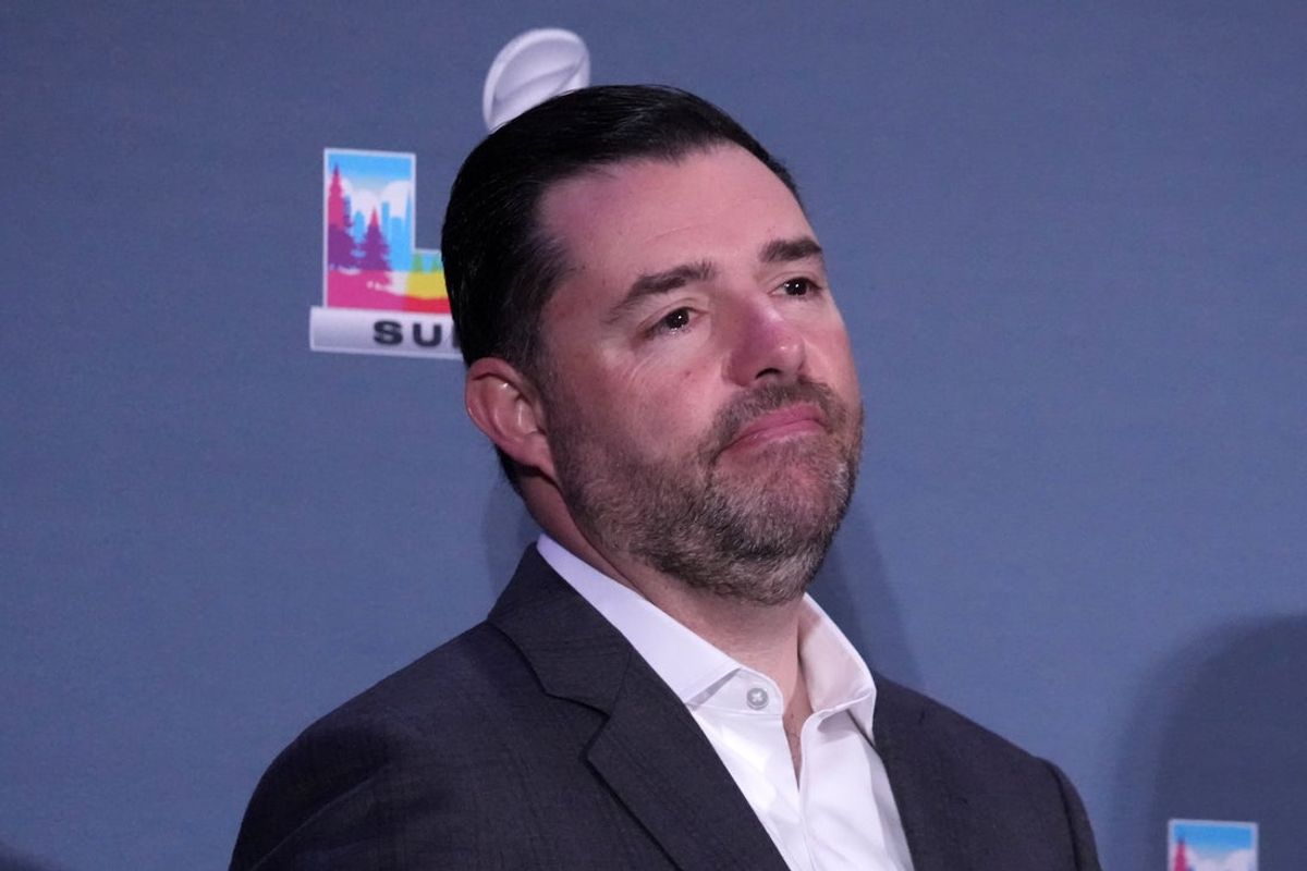 Feb 9, 2026; San Francisco, CA, USA; San Francisco 49ers owner Jed York at the Super Bowl LX host committee handoff press conference at Moscone Center. Mandatory Credit: Kirby Lee-Imagn Images