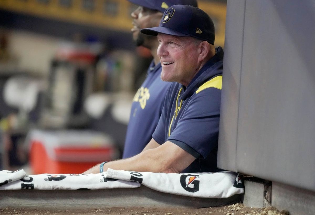 Milwaukee Brewers manager Pat Murphy is shown during the first inning of their game against the Philadelphia Phillies Wednesday, September 3, 2025 at American Family Field in Milwaukee, Wisconsin.
