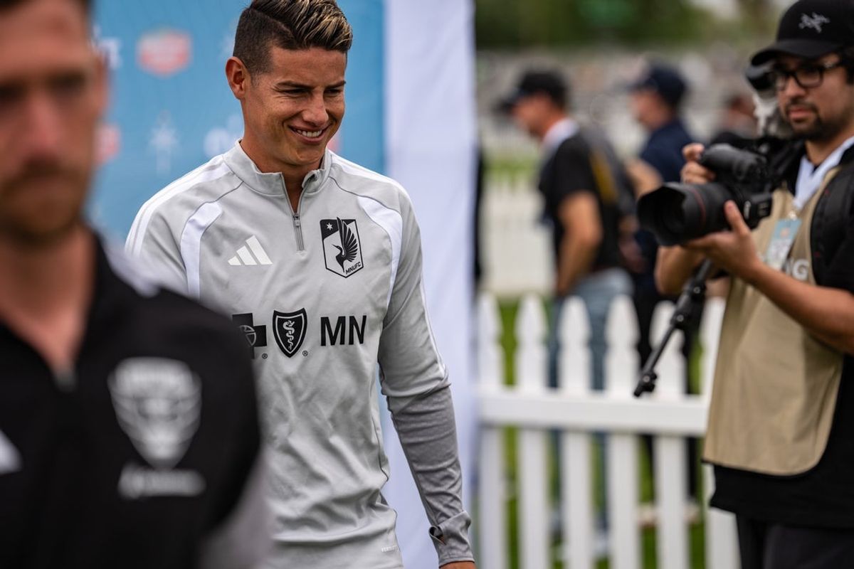 Feb 11, 2026; Indio, California, USA; Minnesota United captain James Rodriguez at Empire Polo Club. Mandatory Credit: Corinne Votaw-Imagn Images