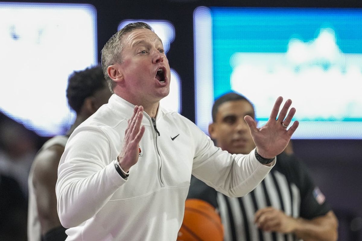 Feb 11, 2026; Athens, Georgia, USA; Georgia Bulldogs head coach Mike White reacts on the bench against the Florida Gators during the first half at Stegeman Coliseum. Mandatory Credit: Dale Zanine-Imagn Images