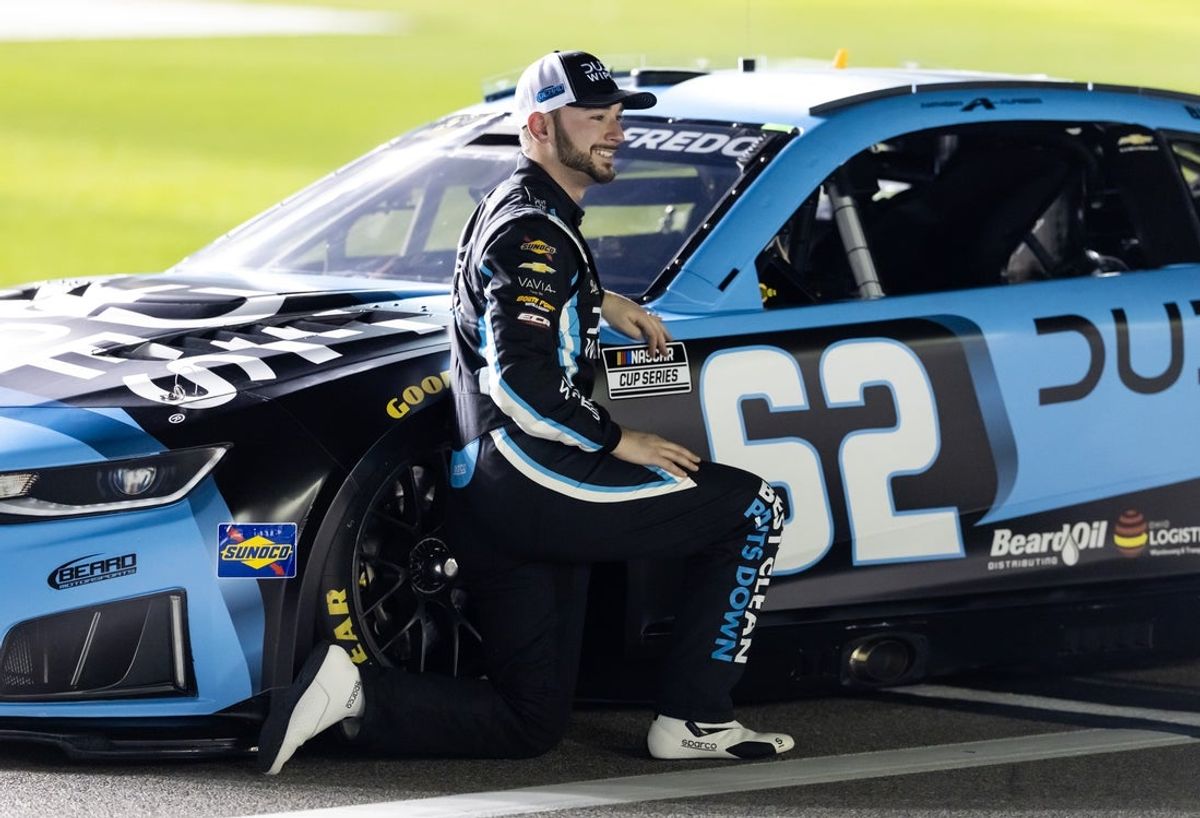 Feb 11, 2026; Daytona Beach, Florida, USA; NASCAR Cup Series driver Anthony Alfredo (62) during qualifying for the Daytona 500 at Daytona International Speedway. Mandatory Credit: Mark J. Rebilas-Imagn Images