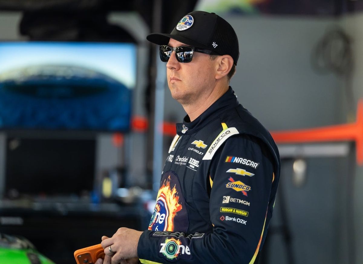 Feb 13, 2026; Daytona Beach, Florida, USA; NASCAR Cup Series driver Kyle Busch (8) during practice for the Daytona 500 at Daytona International Speedway. Mandatory Credit: Mark J. Rebilas-Imagn Images
