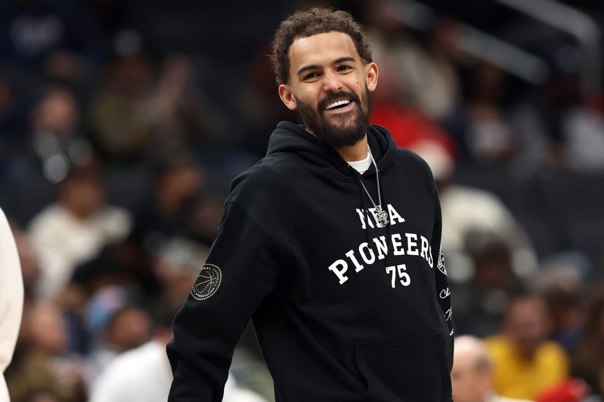 Feb 1, 2026; Washington, District of Columbia, USA; Washington Wizards guard Trae Young (3) looks on during the second half against the Sacramento Kings at Capital One Arena. Mandatory Credit: Daniel Kucin Jr.-Imagn Images