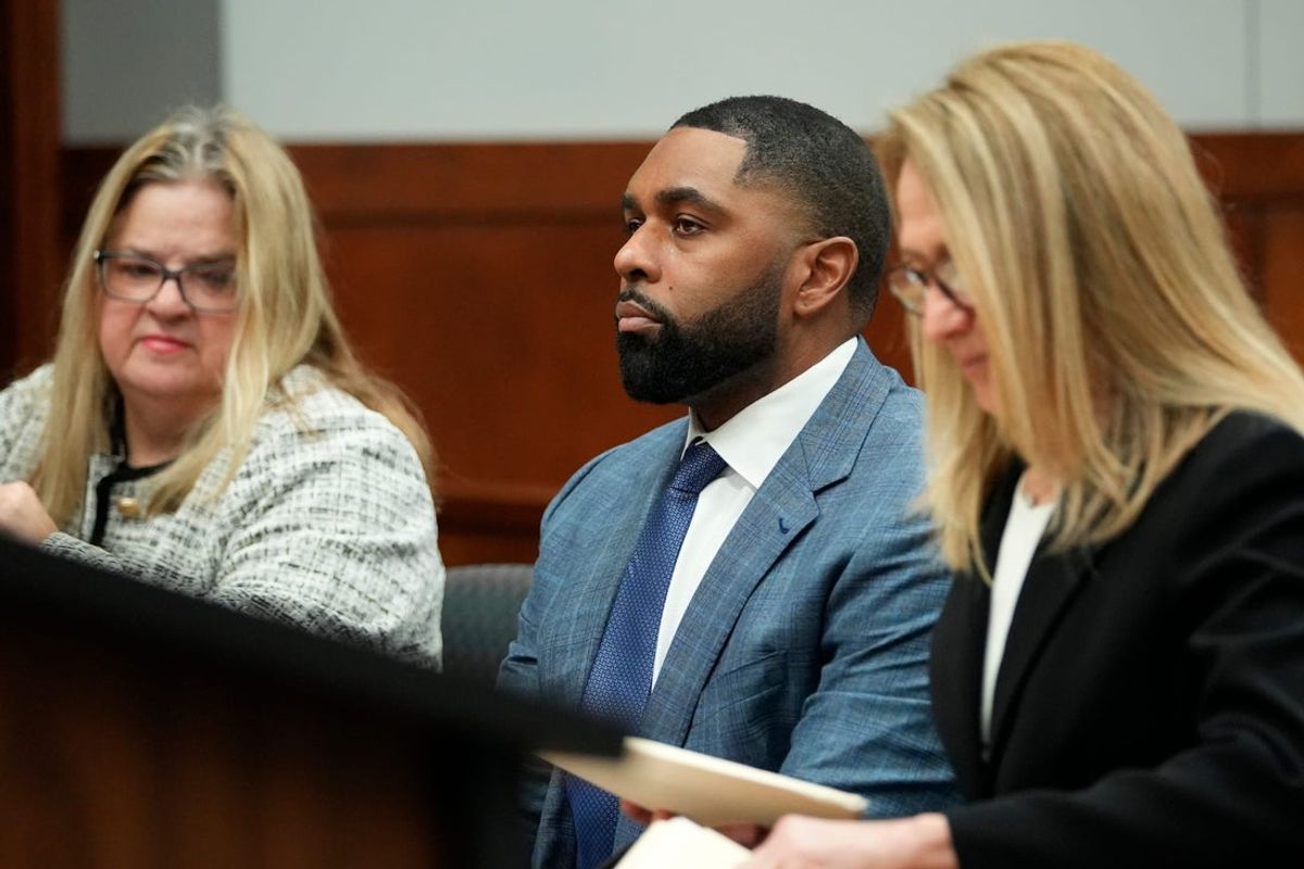 Former University of Michigan football coach Sherrone Moore makes an appearance at the 14A1 District Court in Ann Arbor on Tuesday, February 17, 2026. Moore returned to court to continue fighting criminal charges stemming from actions he took at the apartment of a woman with whom he had a two-year affair.