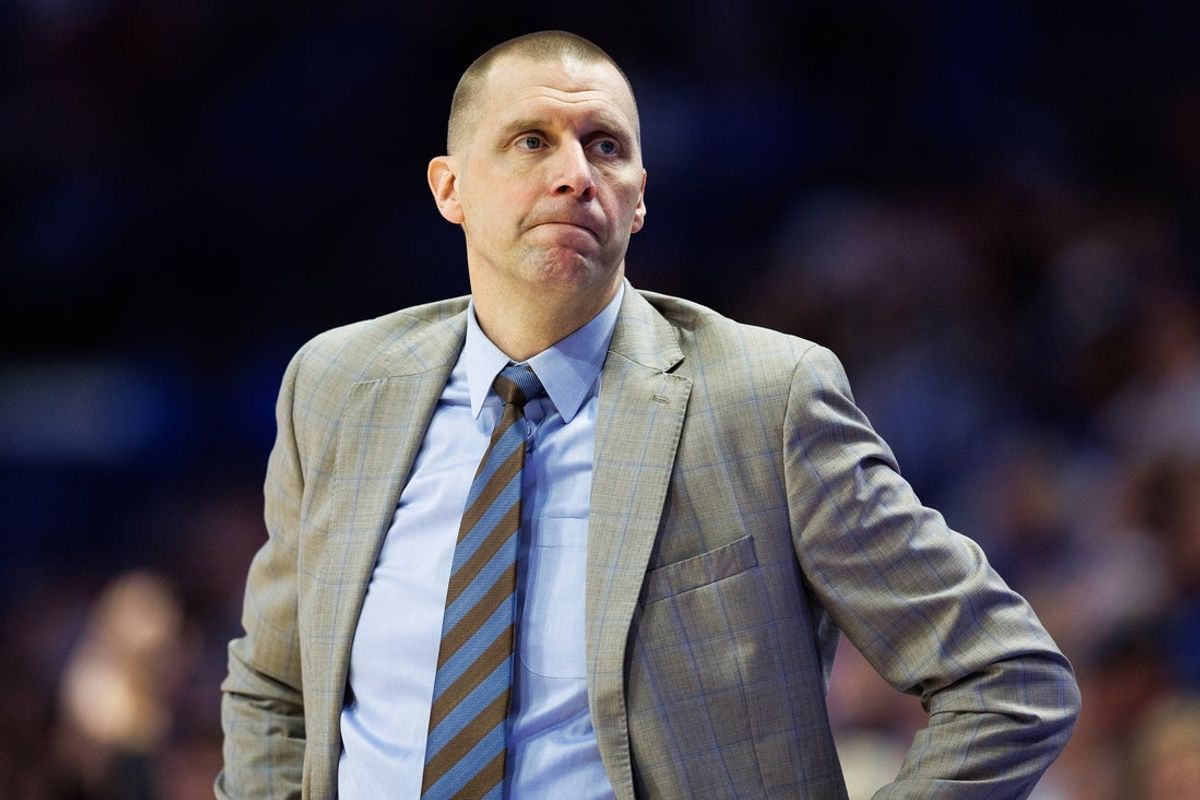Feb 17, 2026; Lexington, Kentucky, USA; Kentucky Wildcats head coach Mark Pope looks to his bench during the second half against the Georgia Bulldogs at Rupp Arena at Central Bank Center. Mandatory Credit: Jordan Prather-Imagn Images