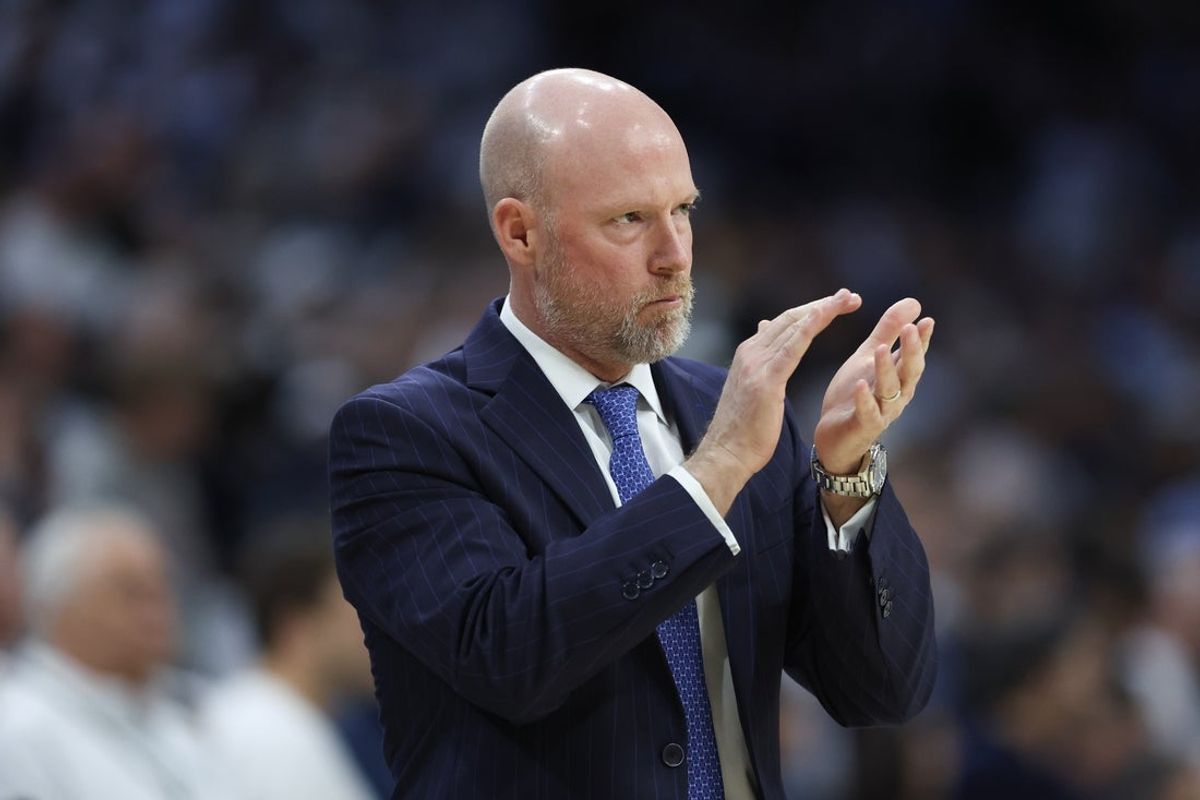 Feb 21, 2026; Philadelphia, Pennsylvania, USA; Villanova Wildcats head coach Kevin Willard reacts to a play against the UConn Huskies during the first half at Xfinity Mobile Arena. Mandatory Credit: Bill Streicher-Imagn Images