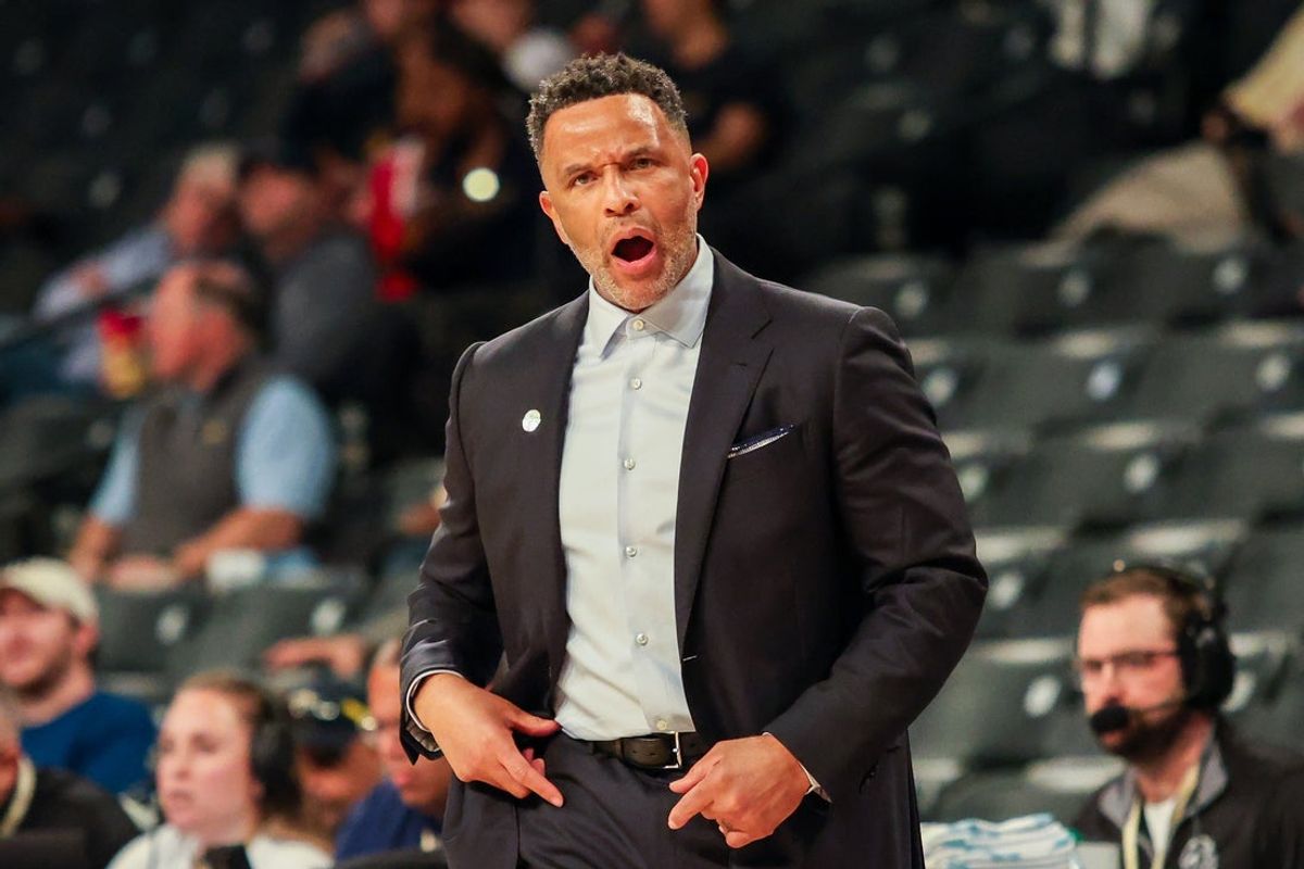 Mar 4, 2026; Atlanta, Georgia, USA; Georgia Tech Yellow Jackets head coach Damon Stoudamire during the game against the California Golden Bears during the first half at McCamish Pavilion. Mandatory Credit: Jordan Godfree-Imagn Images