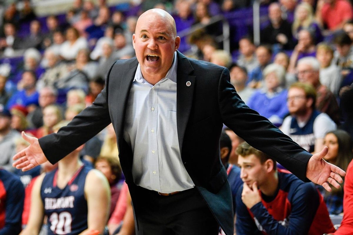 Belmont head coach Casey Alexander disputes a call during the second half against Lipscomb at Allen Arena in Nashville, Tenn., Wednesday, Nov. 20, 2019.

Lips Bel 112019 025