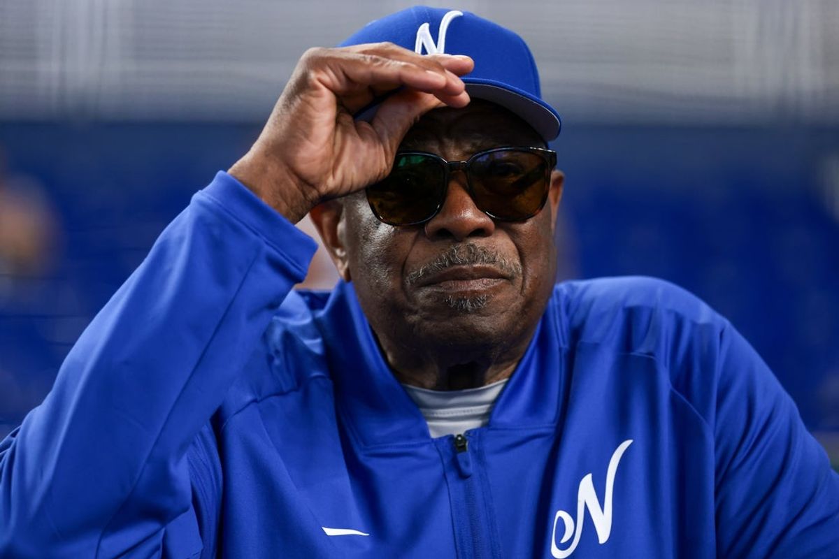 Mar 7, 2026; Miami, FL, United States; Nicaragua manager Dusty Baker (12) looks on before the game against the Netherlands at loanDepot Park. Mandatory Credit: Sam Navarro-Imagn Images