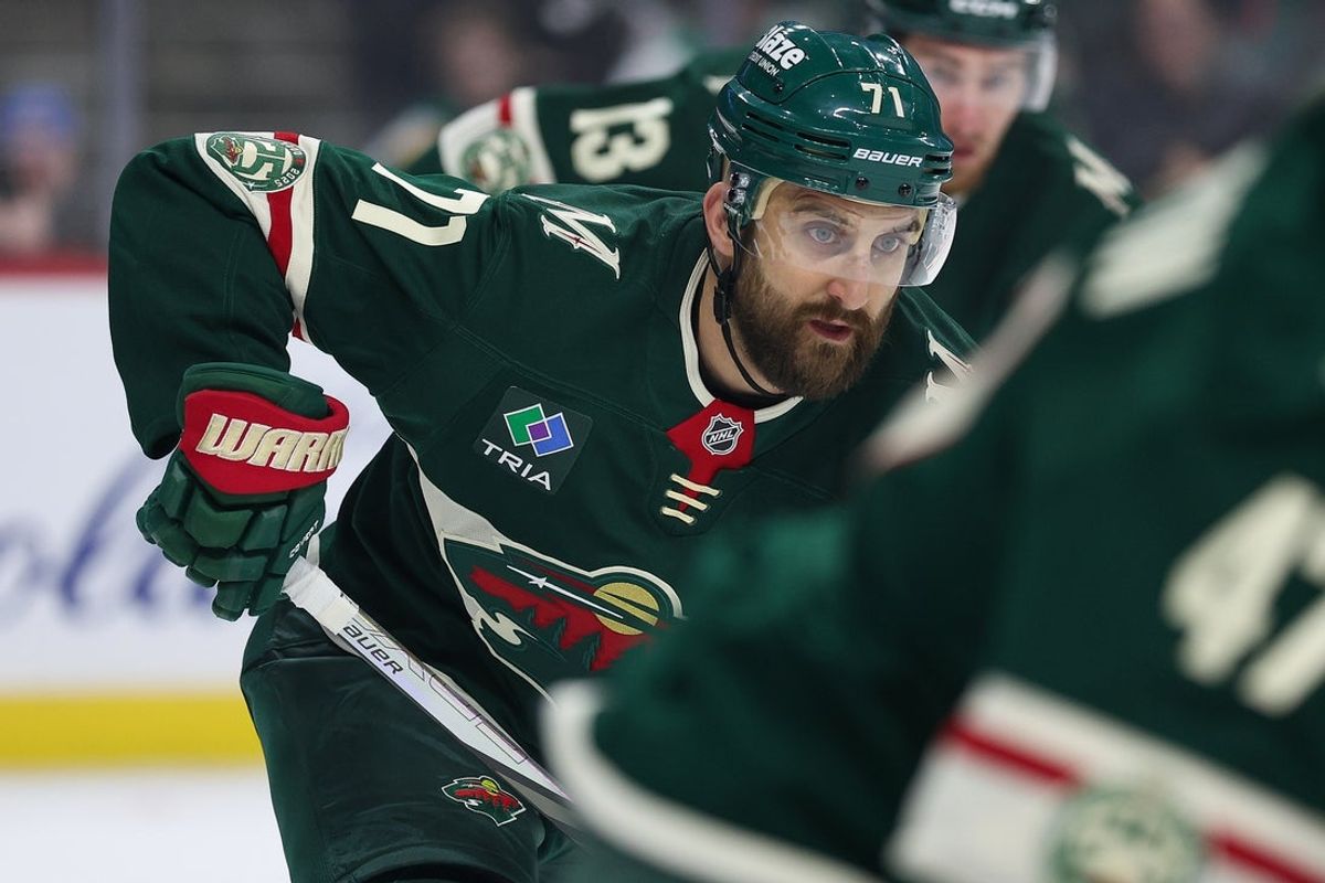 Mar 10, 2026; Saint Paul, Minnesota, USA; Minnesota Wild left wing Nick Foligno (71) in action during the first period against the Utah Mammoth at Grand Casino Arena. Mandatory Credit: Matt Krohn-Imagn Images